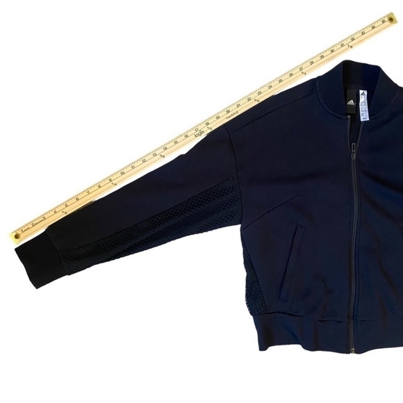 Black Summer Spring Fall Mesh Panel Jacket Adidas XS - Picture 14 of 14